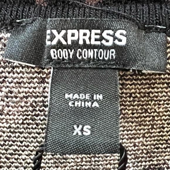Express Body Contour Printed Knit Dress NWT Women’s XS - Picture 8 of 9